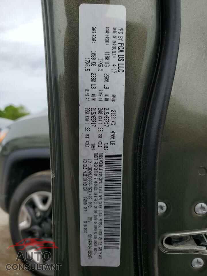 JEEP COMPASS 2017 - 3C4NJDDB7HT631476