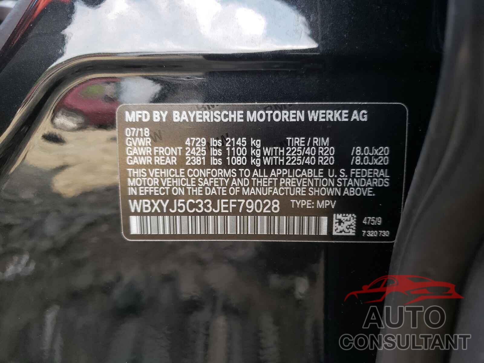 BMW X2 2018 - WBXYJ5C33JEF79028