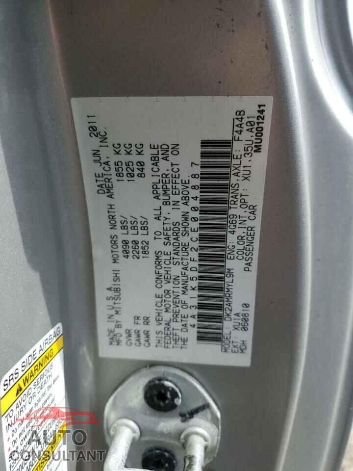MITSUBISHI ECLIPSE 2012 - 4A31K5DF2CE004887