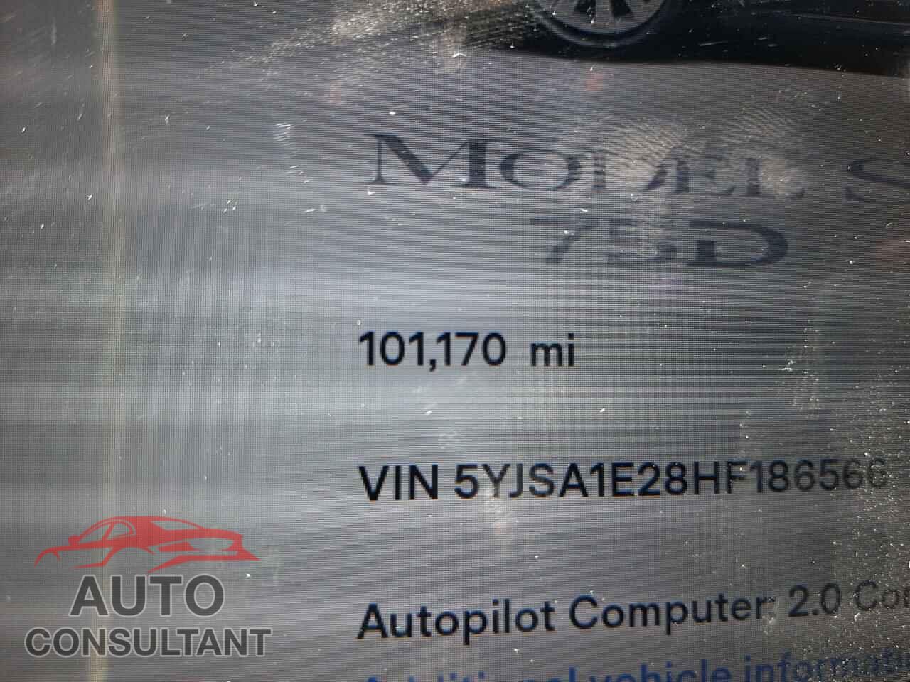 TESLA MODEL S 2017 - 5YJSA1E28HF186566