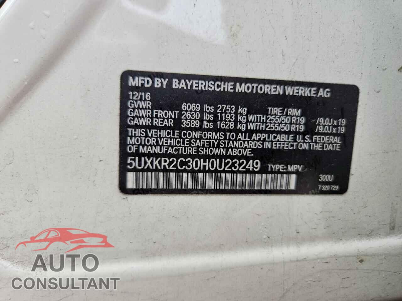 BMW X5 2017 - 5UXKR2C30H0U23249