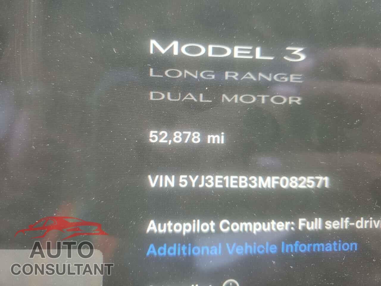 TESLA MODEL 3 2021 - 5YJ3E1EB3MF082571