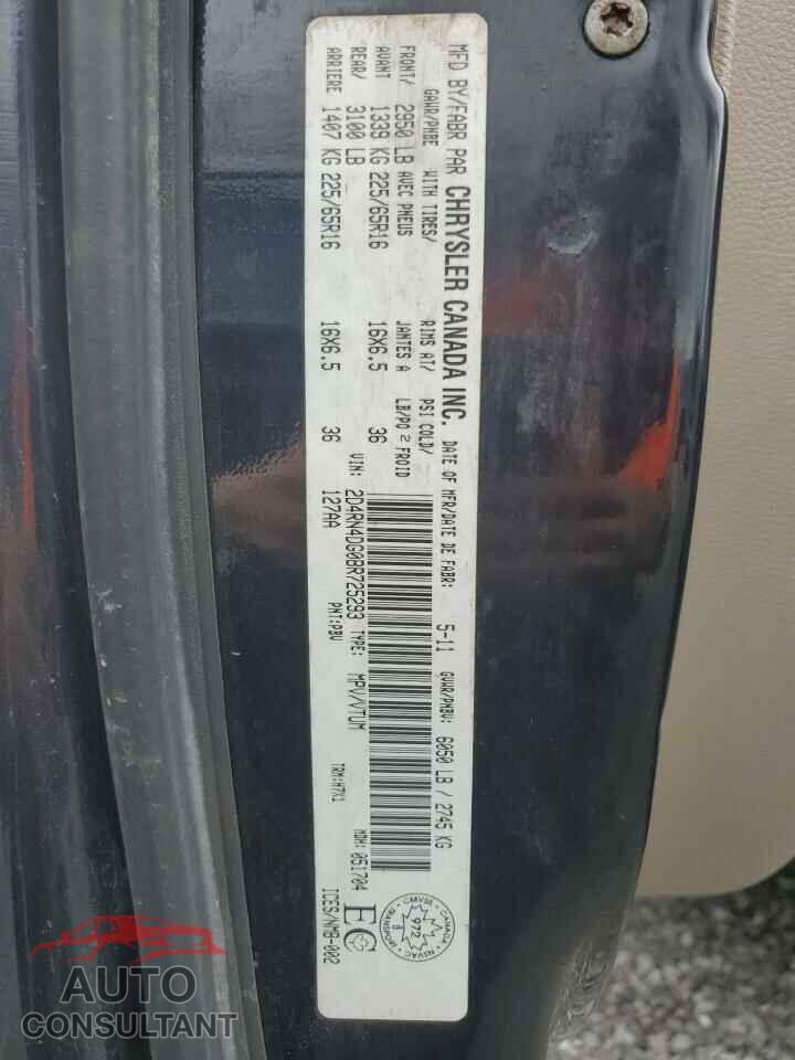 DODGE CARAVAN 2011 - 2D4RN4DG0BR725293