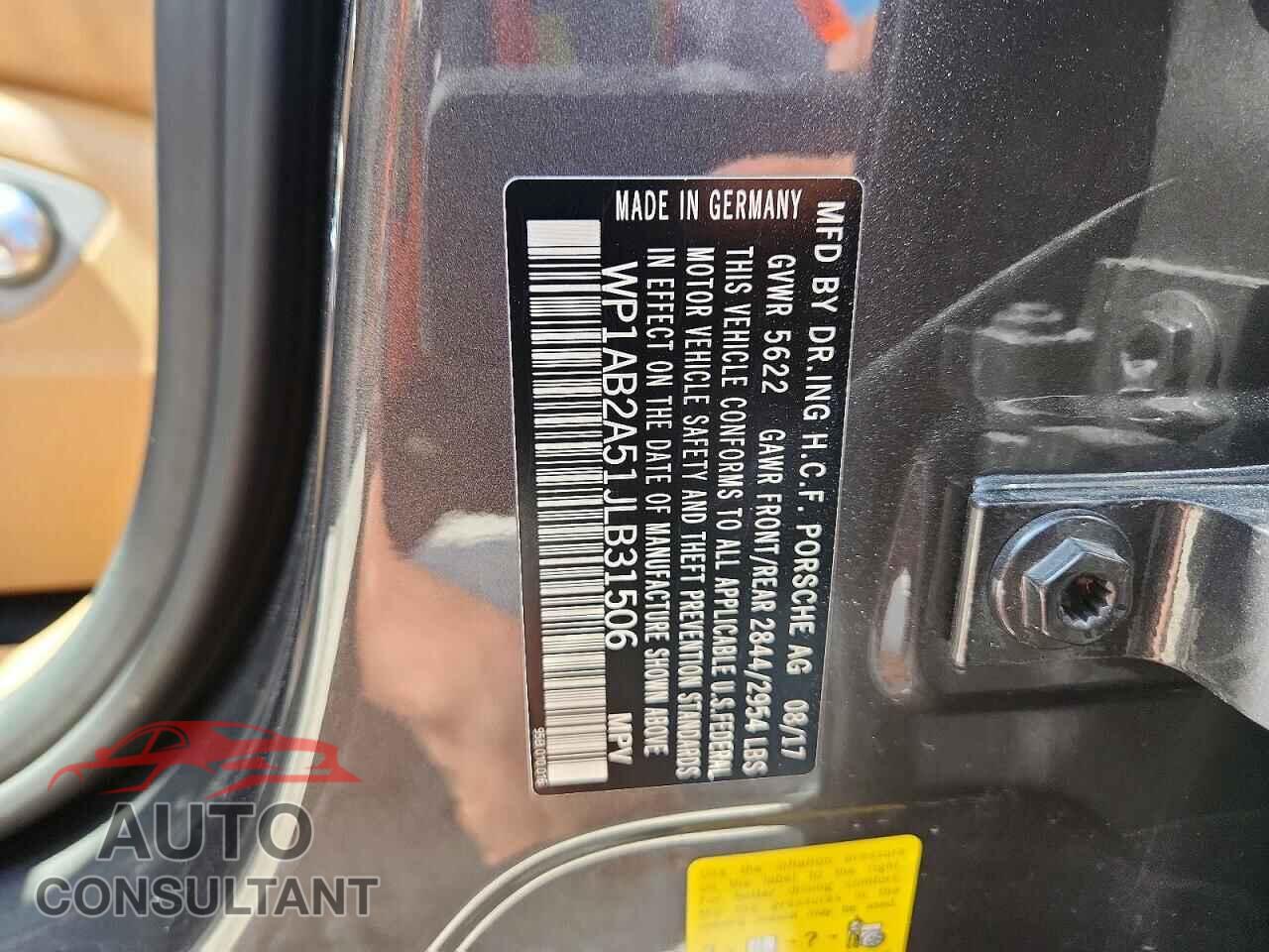 PORSCHE MACAN 2018 - WP1AB2A51JLB31506