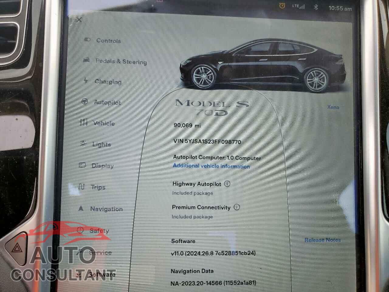 TESLA MODEL S 2015 - 5YJSA1S23FF098770