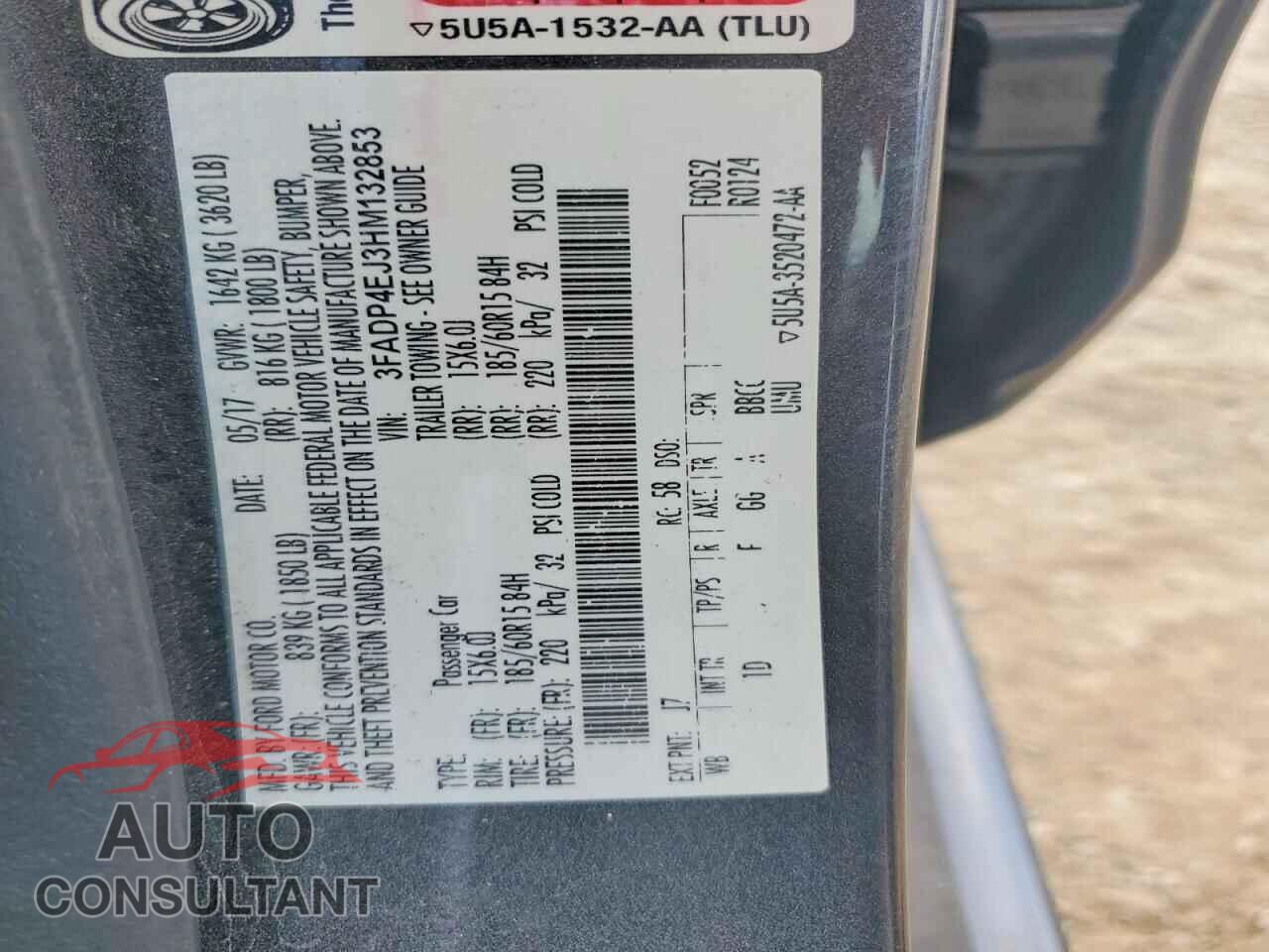 FORD FIESTA 2017 - 3FADP4EJ3HM132853