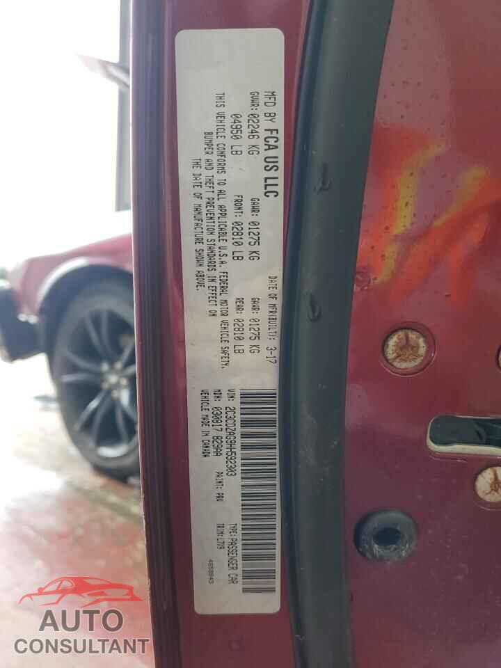 DODGE CHALLENGER 2017 - 2C3CDZAG9HH592303