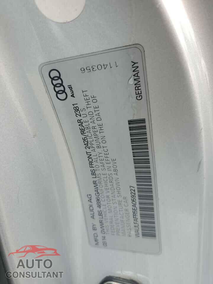 AUDI A5 2014 - WAULFAFR5EA059227