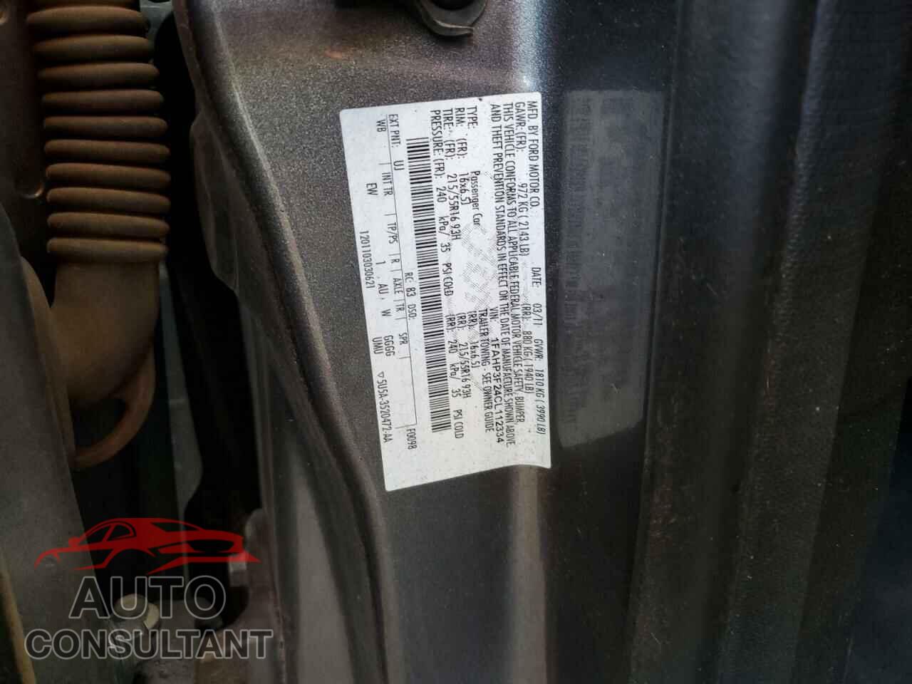 FORD FOCUS 2012 - 1FAHP3F24CL112334