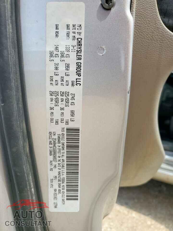 DODGE CARAVAN 2011 - 2D4RN4DG6BR690937