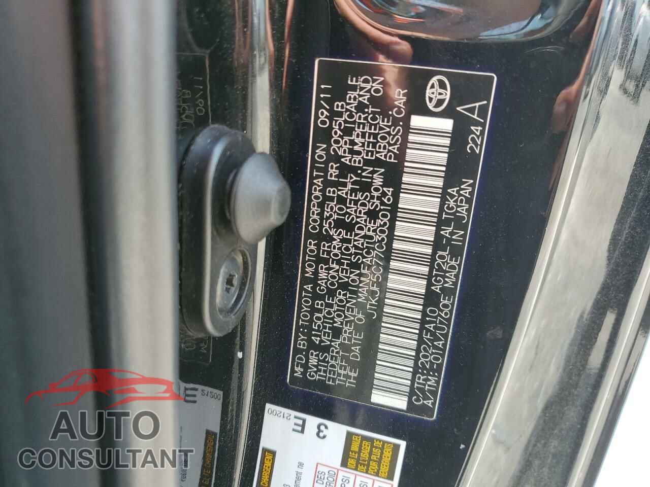 TOYOTA SCION 2012 - JTKJF5C77C3030164