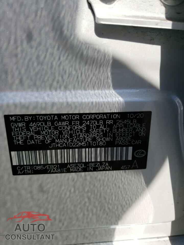 LEXUS IS 2021 - JTHCA1D22M5110180