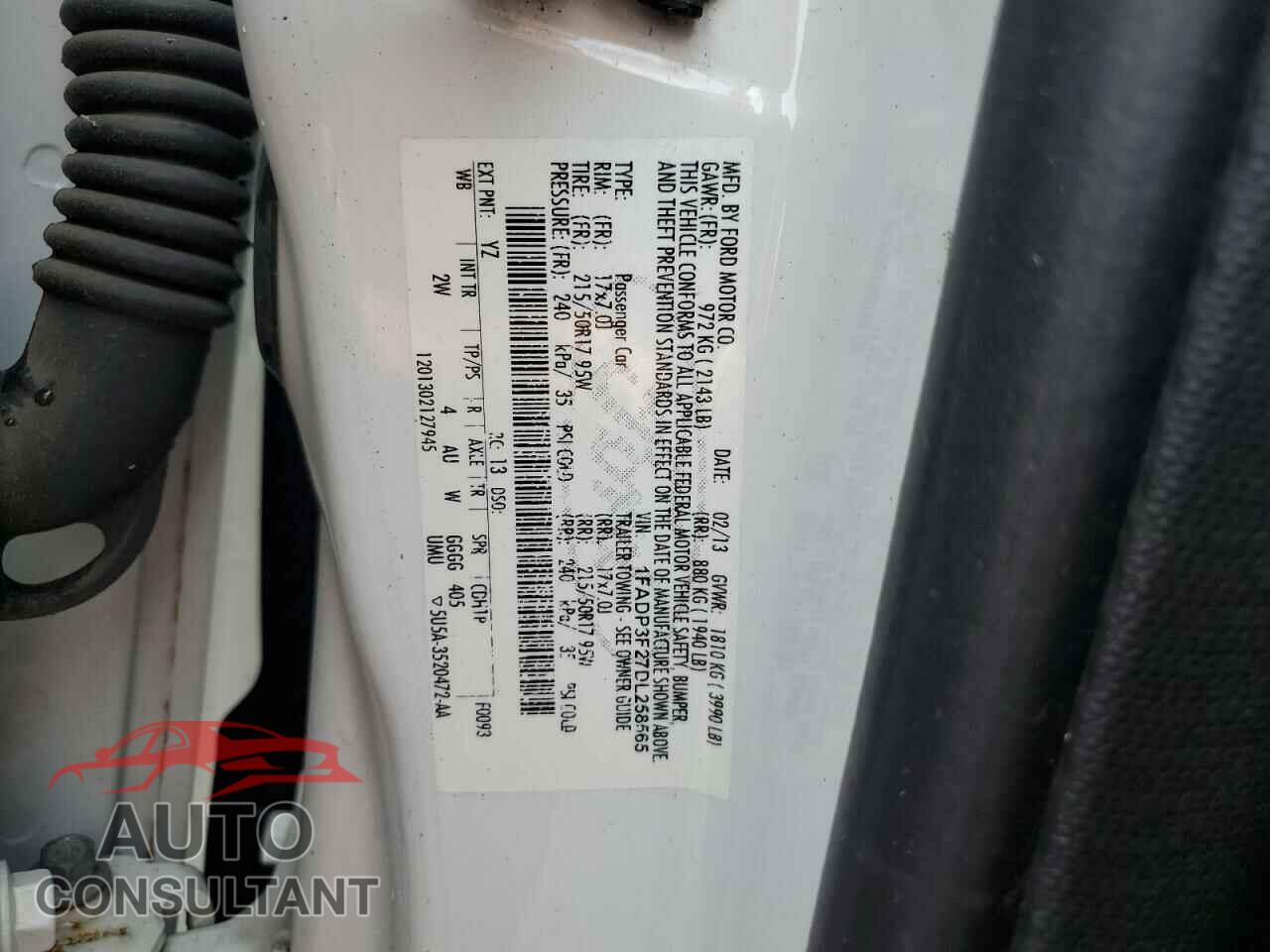 FORD FOCUS 2013 - 1FADP3F27DL258565