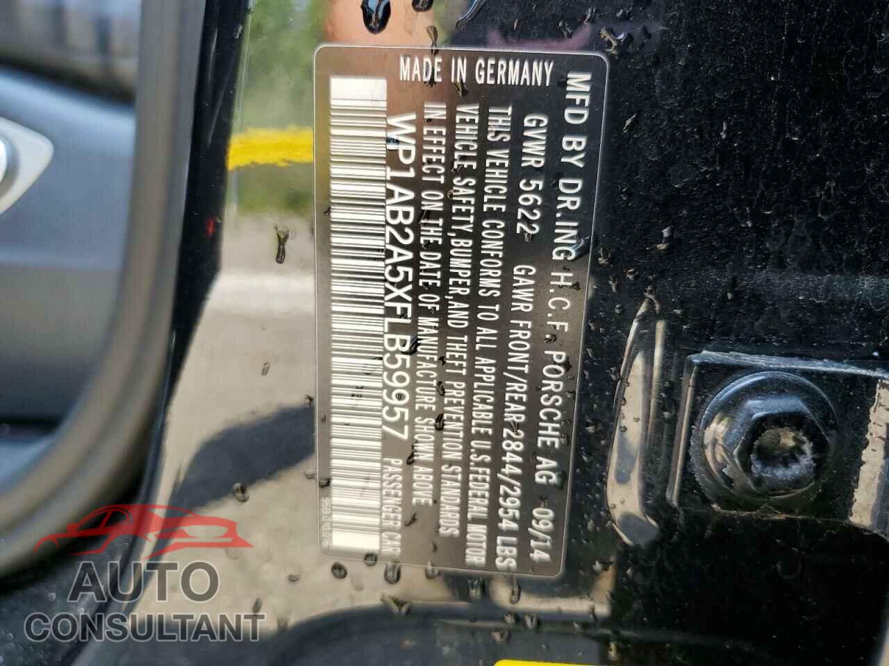 PORSCHE MACAN 2015 - WP1AB2A5XFLB59957