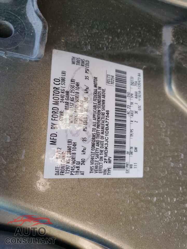 FORD EDGE 2013 - 2FMDK3JC1DBA77546