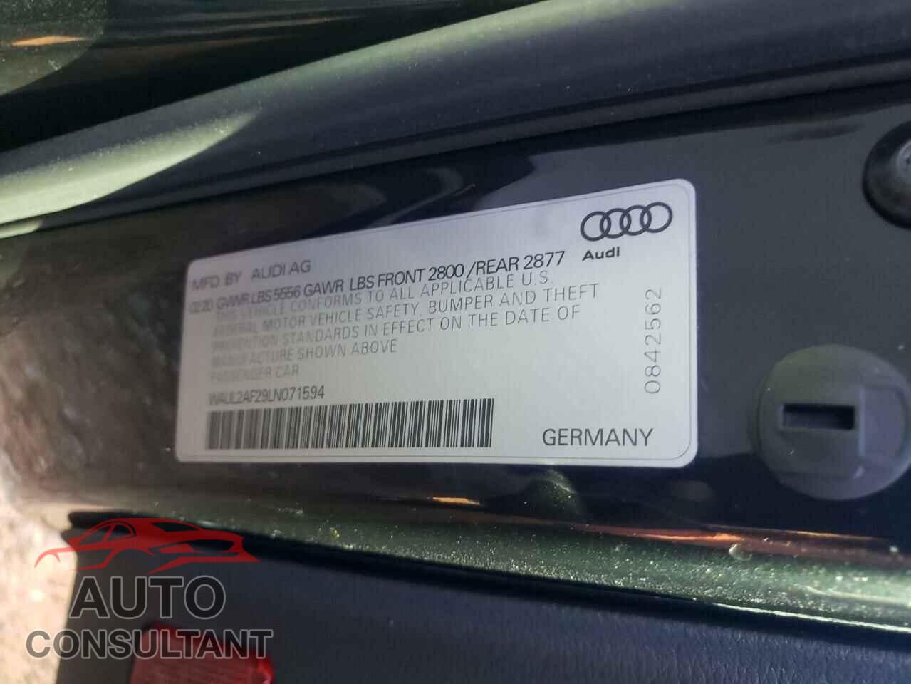 AUDI A6 2020 - WAUL2AF29LN071594