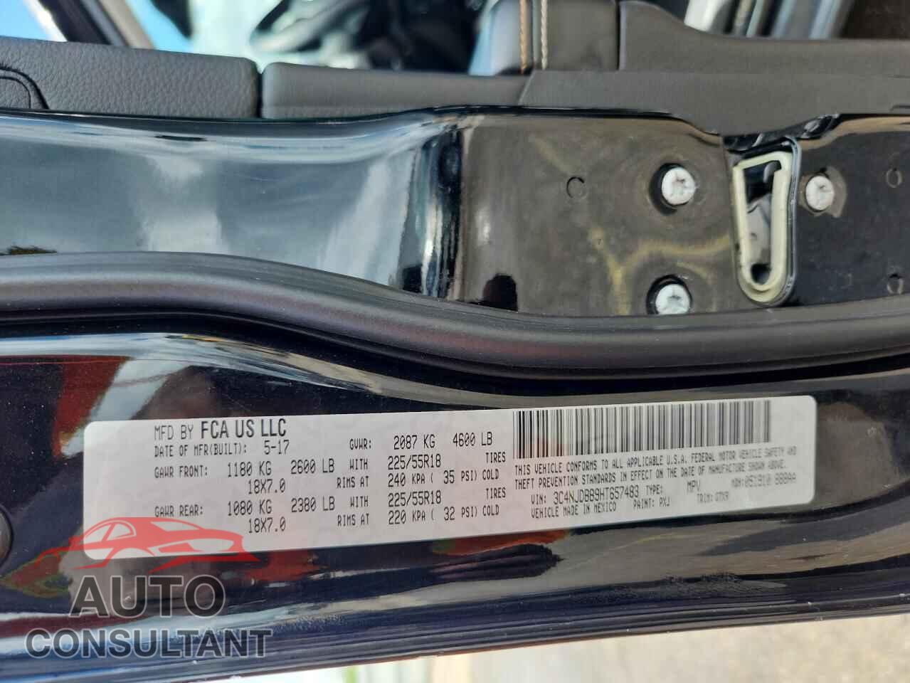 JEEP COMPASS 2017 - 3C4NJDBB9HT657483