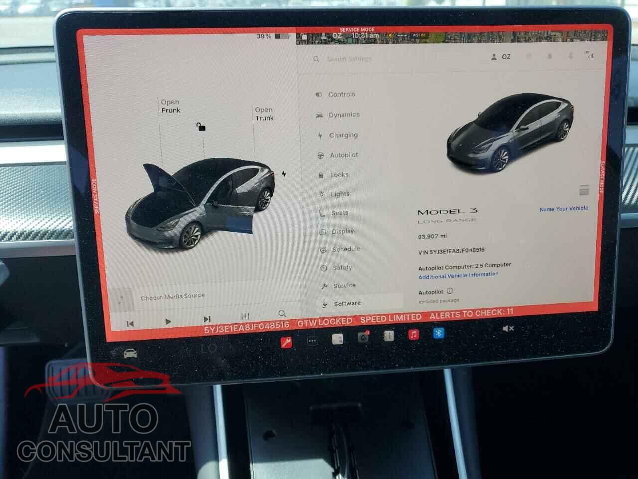 TESLA MODEL 3 2018 - 5YJ3E1EA8JF048516