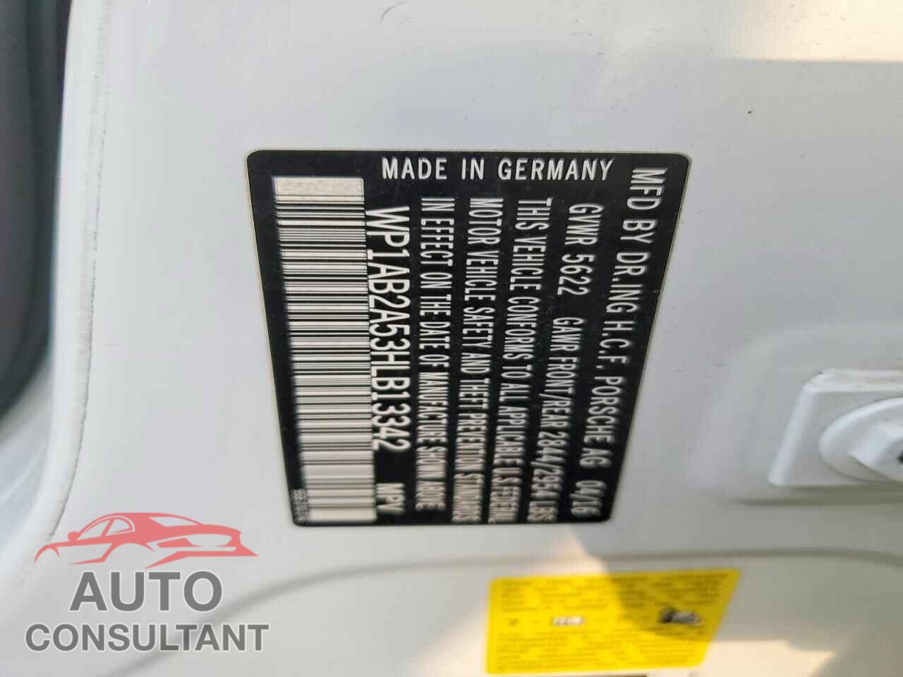 PORSCHE MACAN 2017 - WP1AB2A53HLB13342