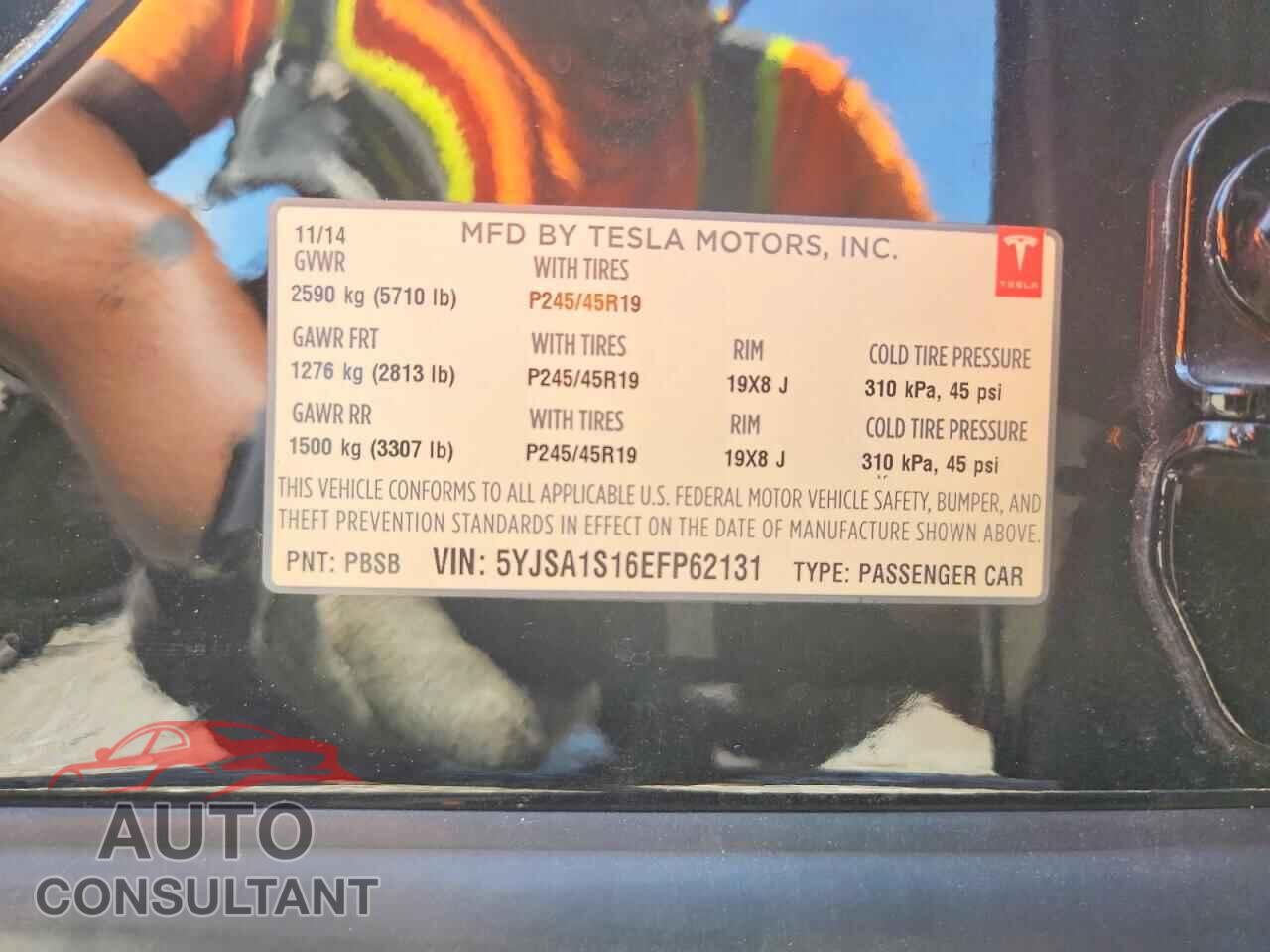 TESLA MODEL S 2014 - 5YJSA1S16EFP62131