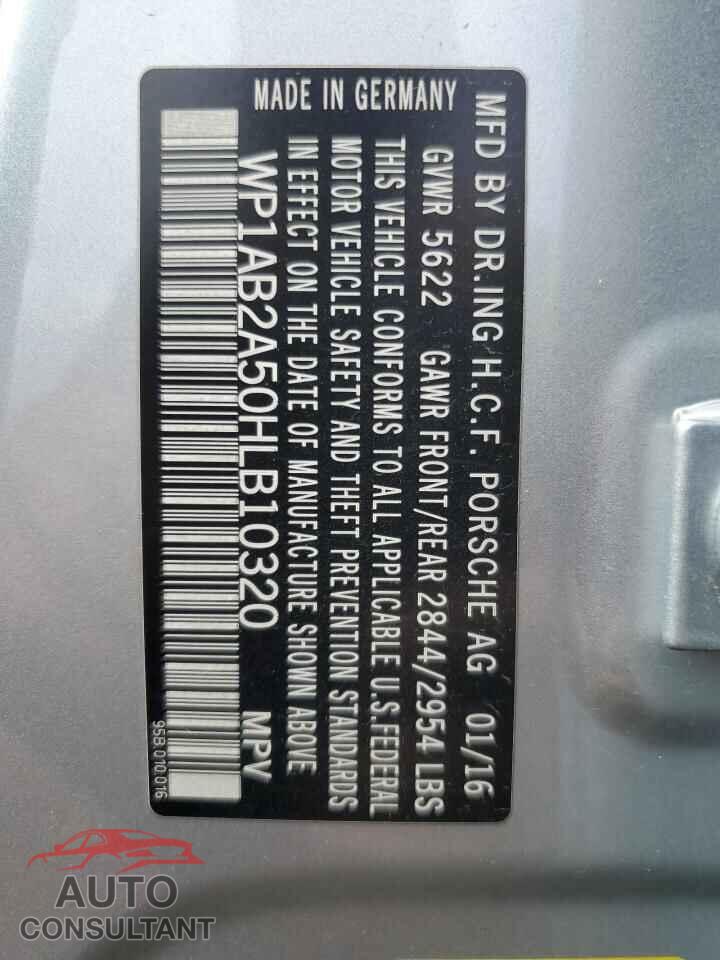 PORSCHE MACAN 2017 - WP1AB2A50HLB10320