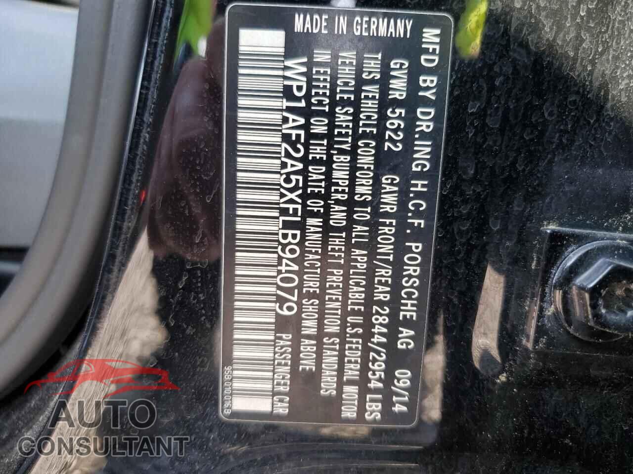 PORSCHE MACAN 2015 - WP1AF2A5XFLB94079