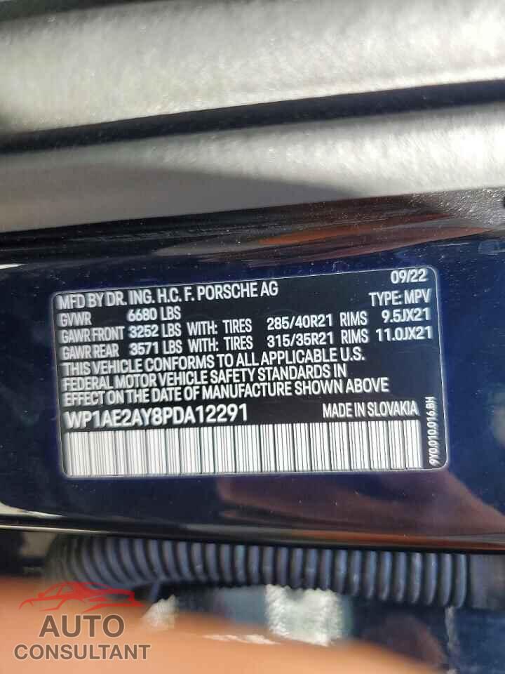 PORSCHE CAYENNE 2023 - WP1AE2AY8PDA12291
