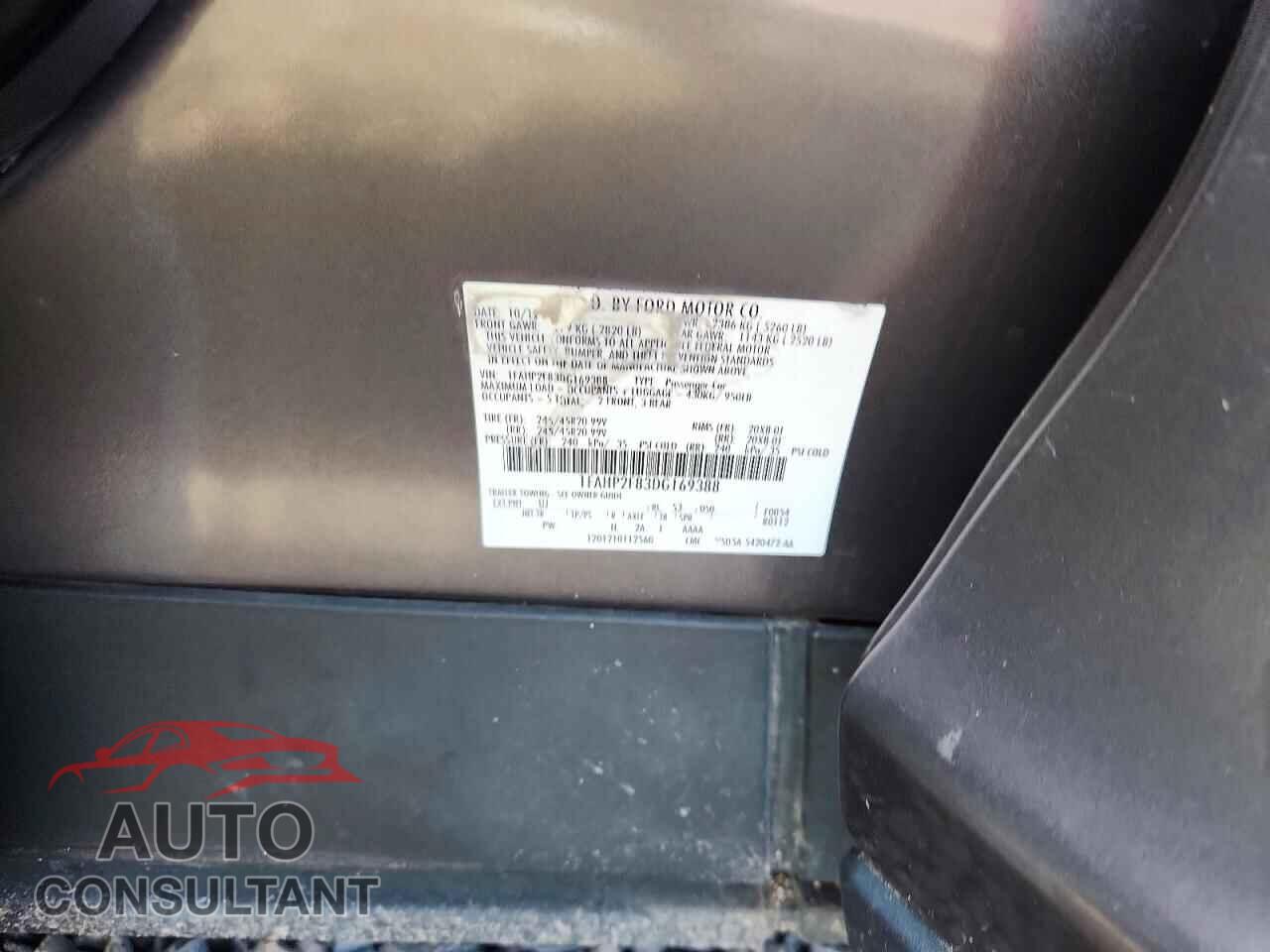 FORD TAURUS 2013 - 1FAHP2F83DG169388