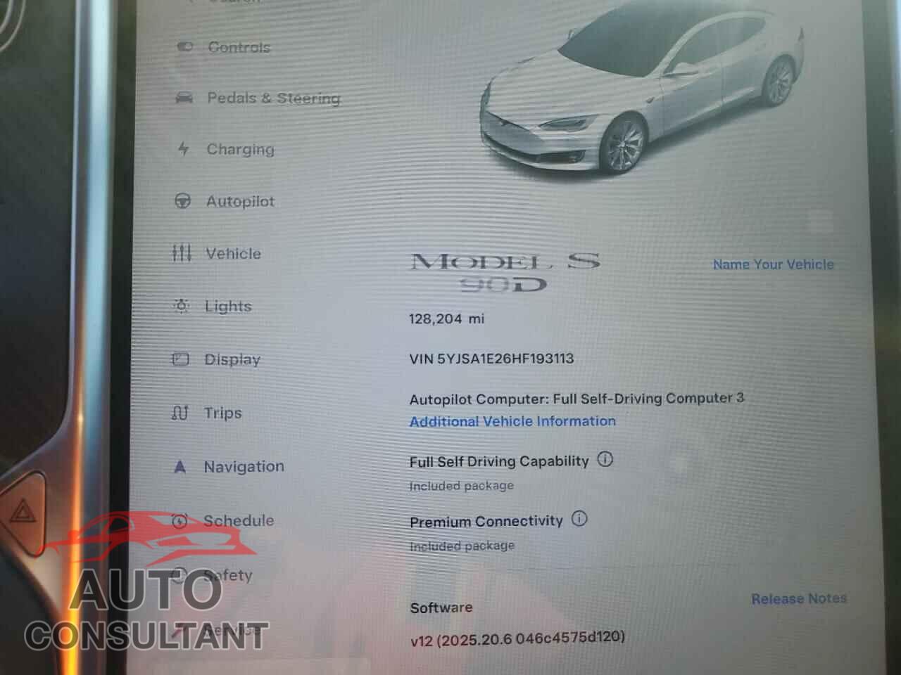 TESLA MODEL S 2017 - 5YJSA1E26HF193113