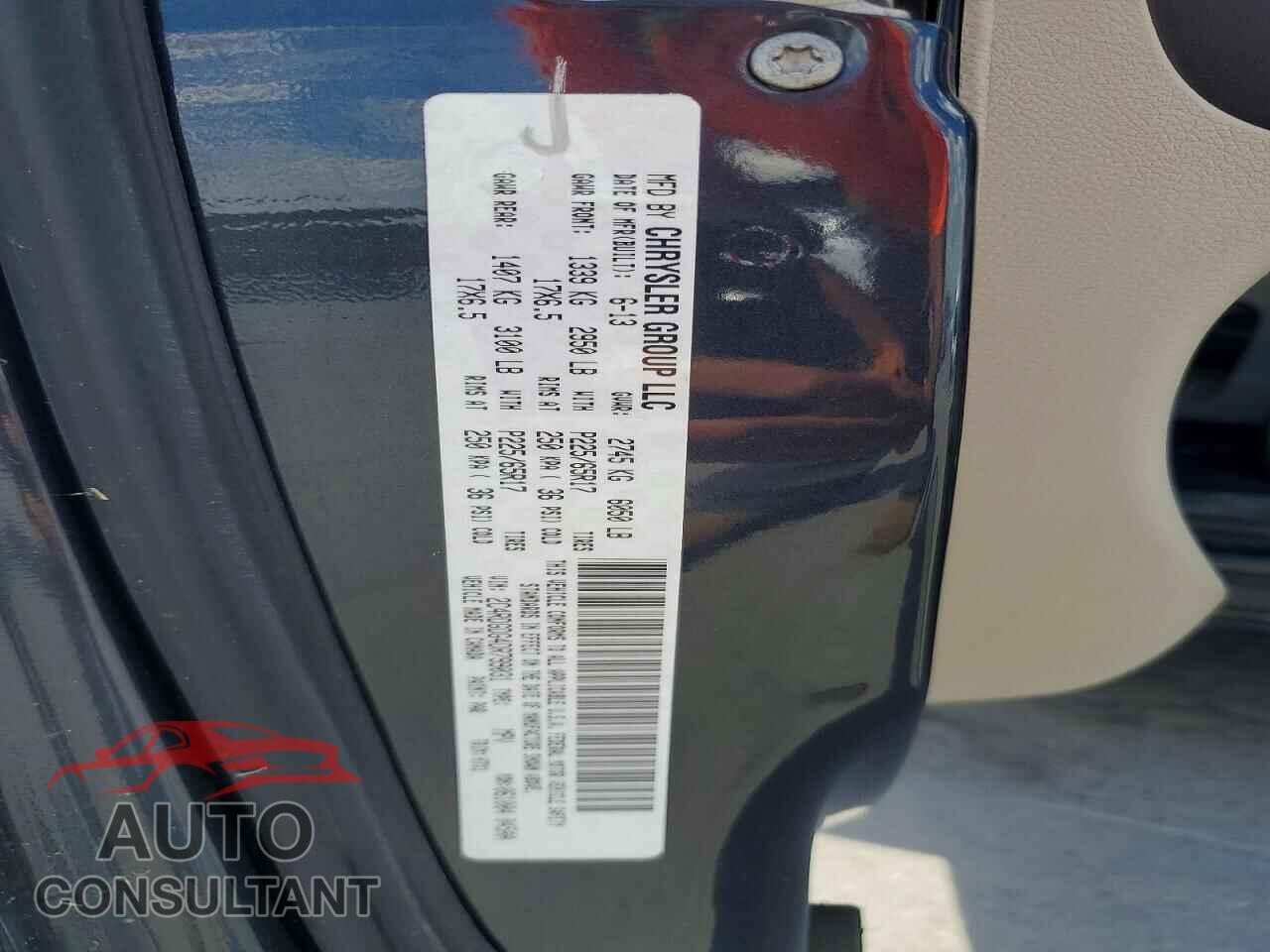 DODGE CARAVAN 2013 - 2C4RDGDG4DR799031