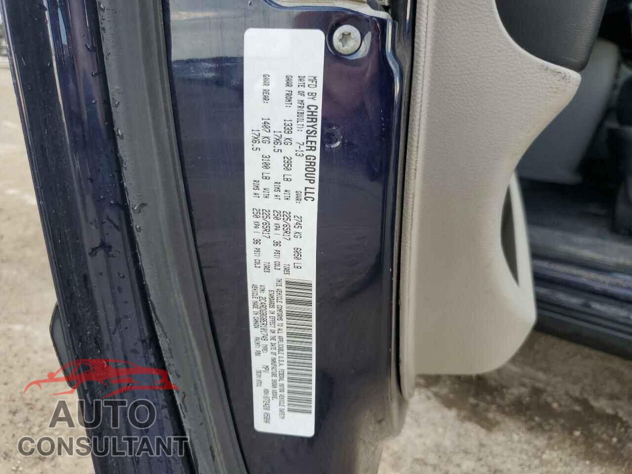 DODGE CARAVAN 2014 - 2C4RDGBG8ER101749
