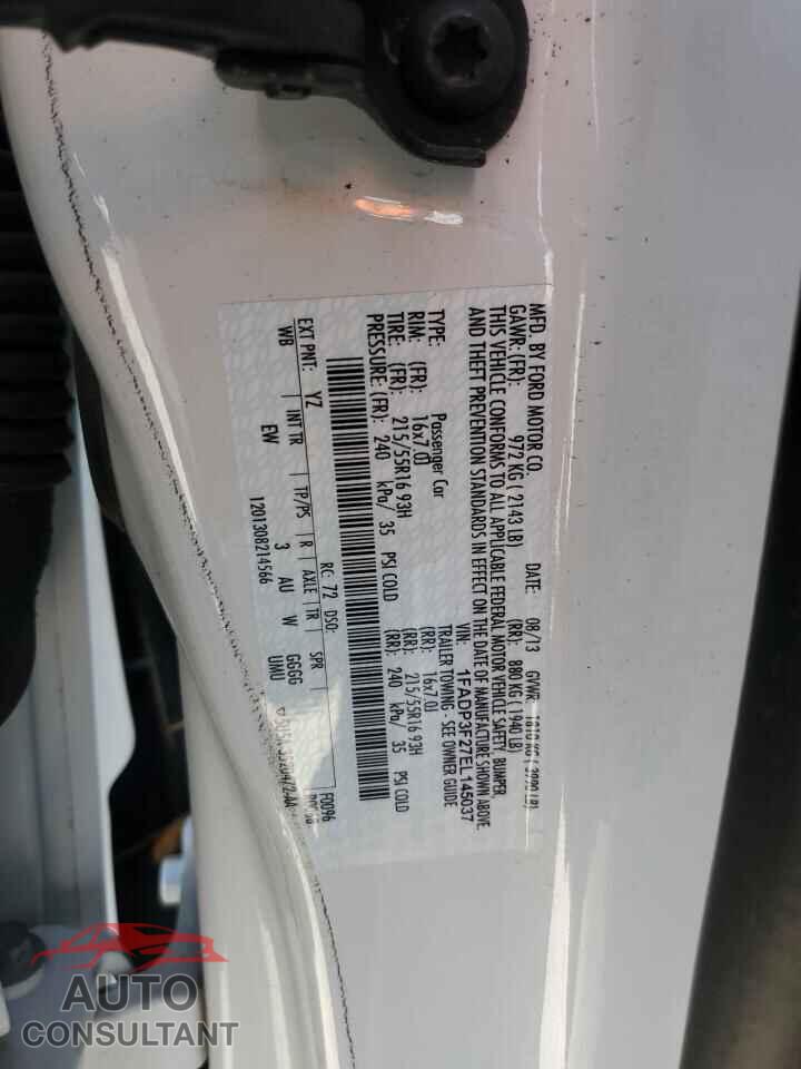 FORD FOCUS 2014 - 1FADP3F27EL145037