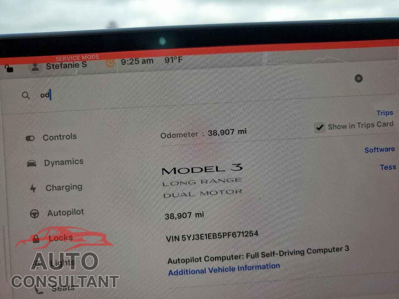 TESLA MODEL 3 2023 - 5YJ3E1EB5PF671254