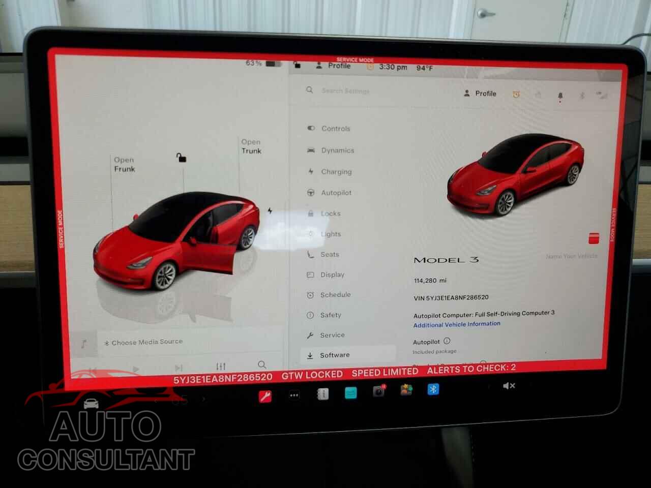 TESLA MODEL 3 2022 - 5YJ3E1EA8NF286520