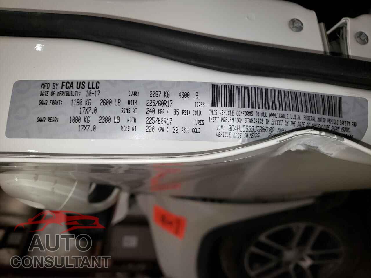 JEEP COMPASS 2018 - 3C4NJDBB9JT206706