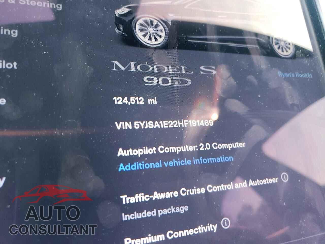TESLA MODEL S 2017 - 5YJSA1E22HF191469