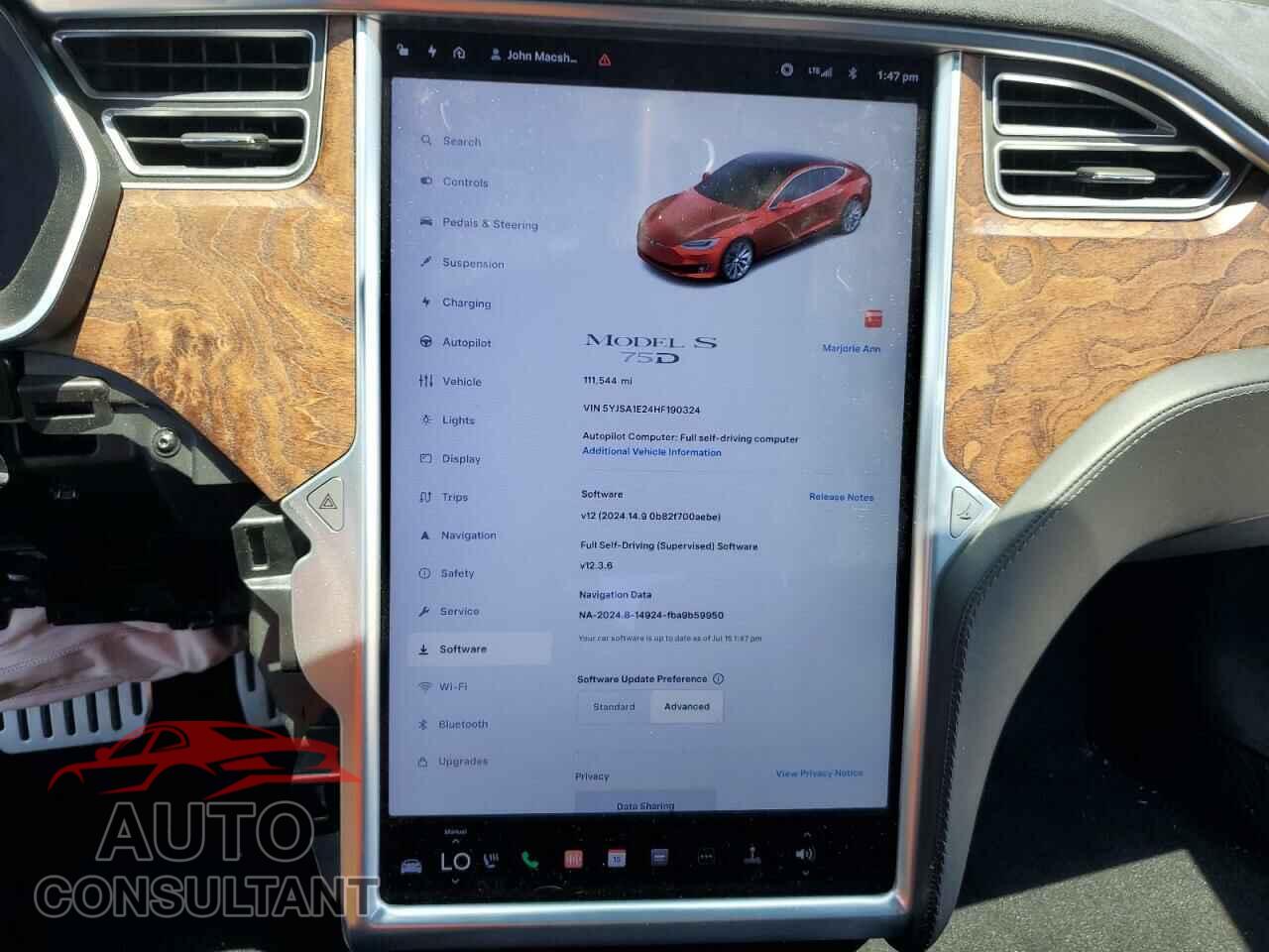 TESLA MODEL S 2017 - 5YJSA1E24HF190324
