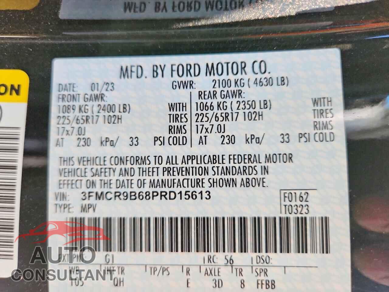 FORD BRONCO 2023 - 3FMCR9B68PRD15613