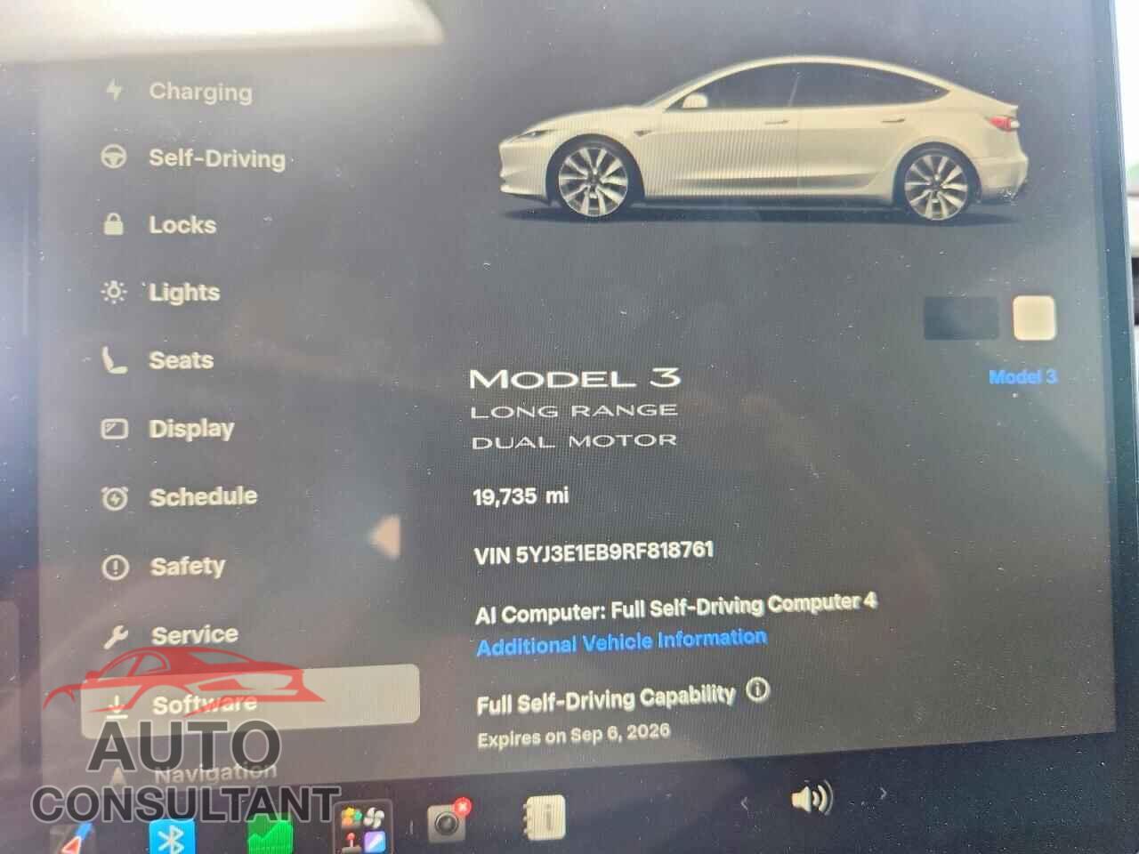TESLA MODEL 3 2024 - 5YJ3E1EB9RF818761