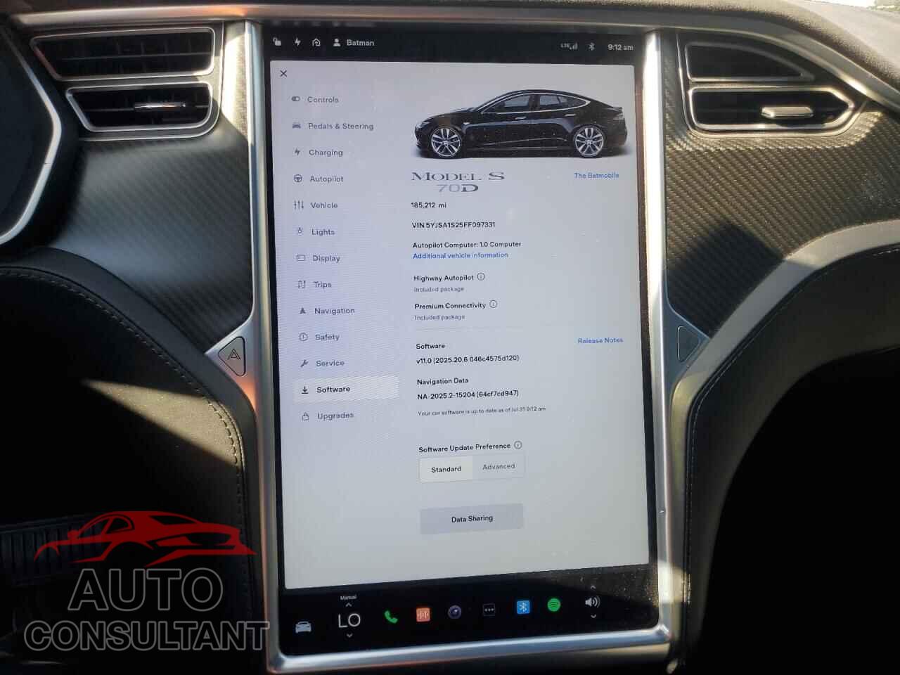 TESLA MODEL S 2015 - 5YJSA1S25FF097331