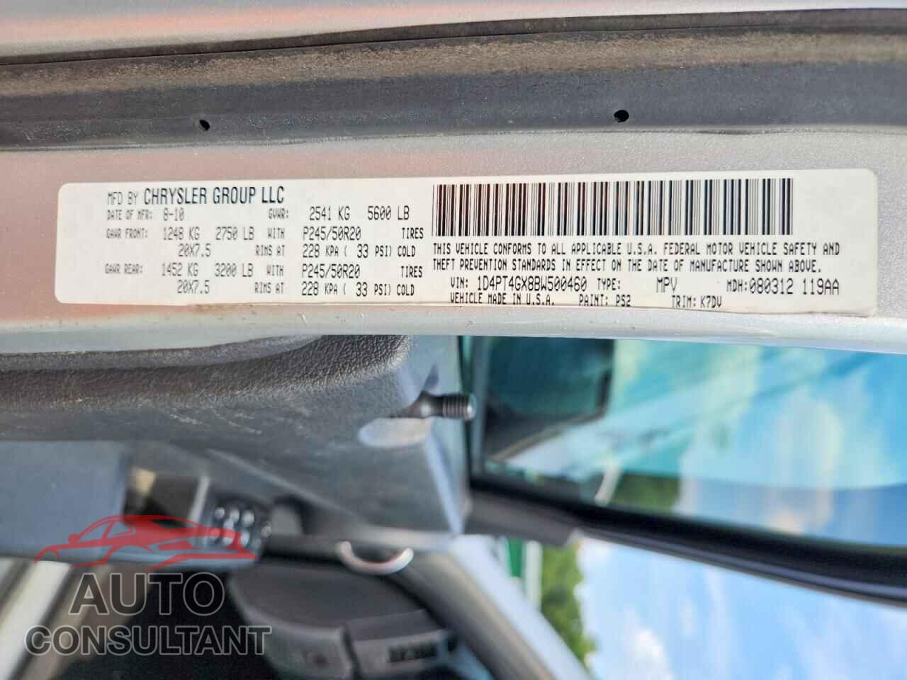 DODGE NITRO 2011 - 1D4PT4GX8BW500460