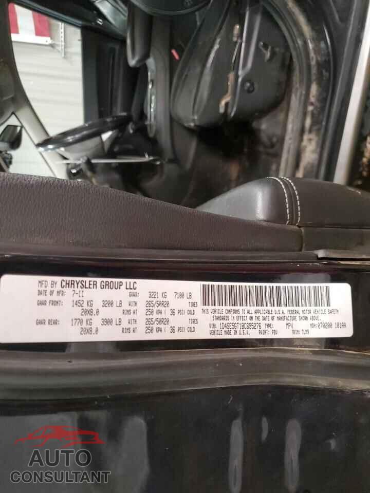 DODGE DURANGO 2011 - 1D4SE5GT1BC695276