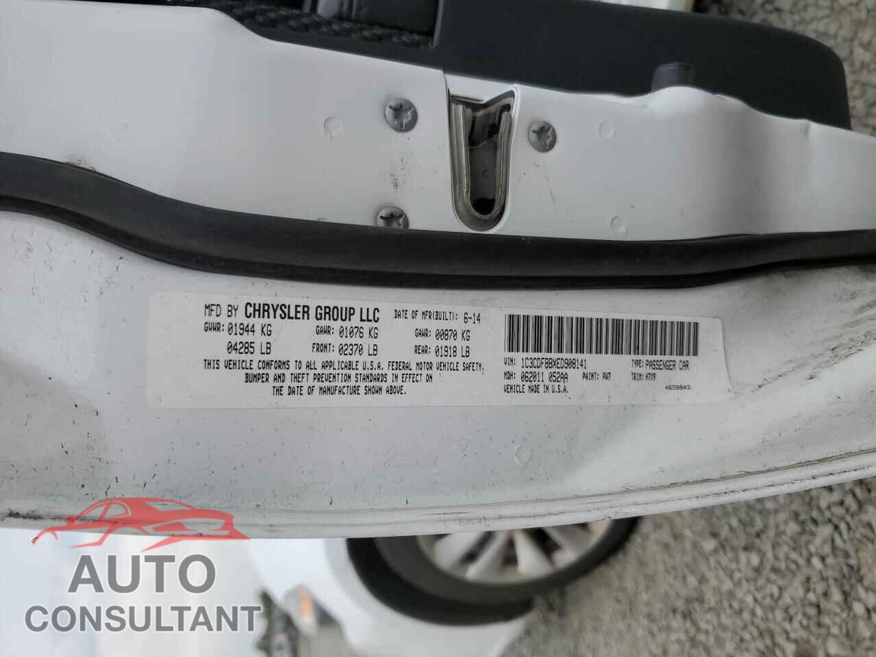 DODGE DART 2014 - 1C3CDFBBXED908141
