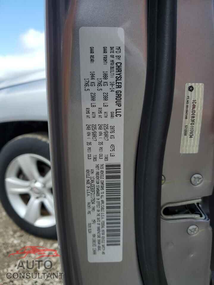 JEEP COMPASS 2015 - 1C4NJDEB3FD117934