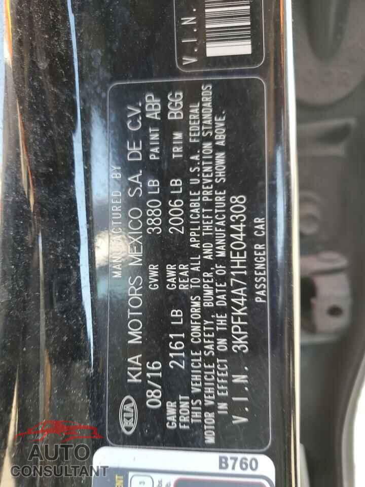 KIA FORTE 2017 - 3KPFK4A71HE044308