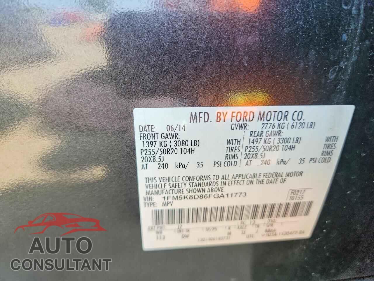 FORD EXPLORER 2015 - 1FM5K8D86FGA11773