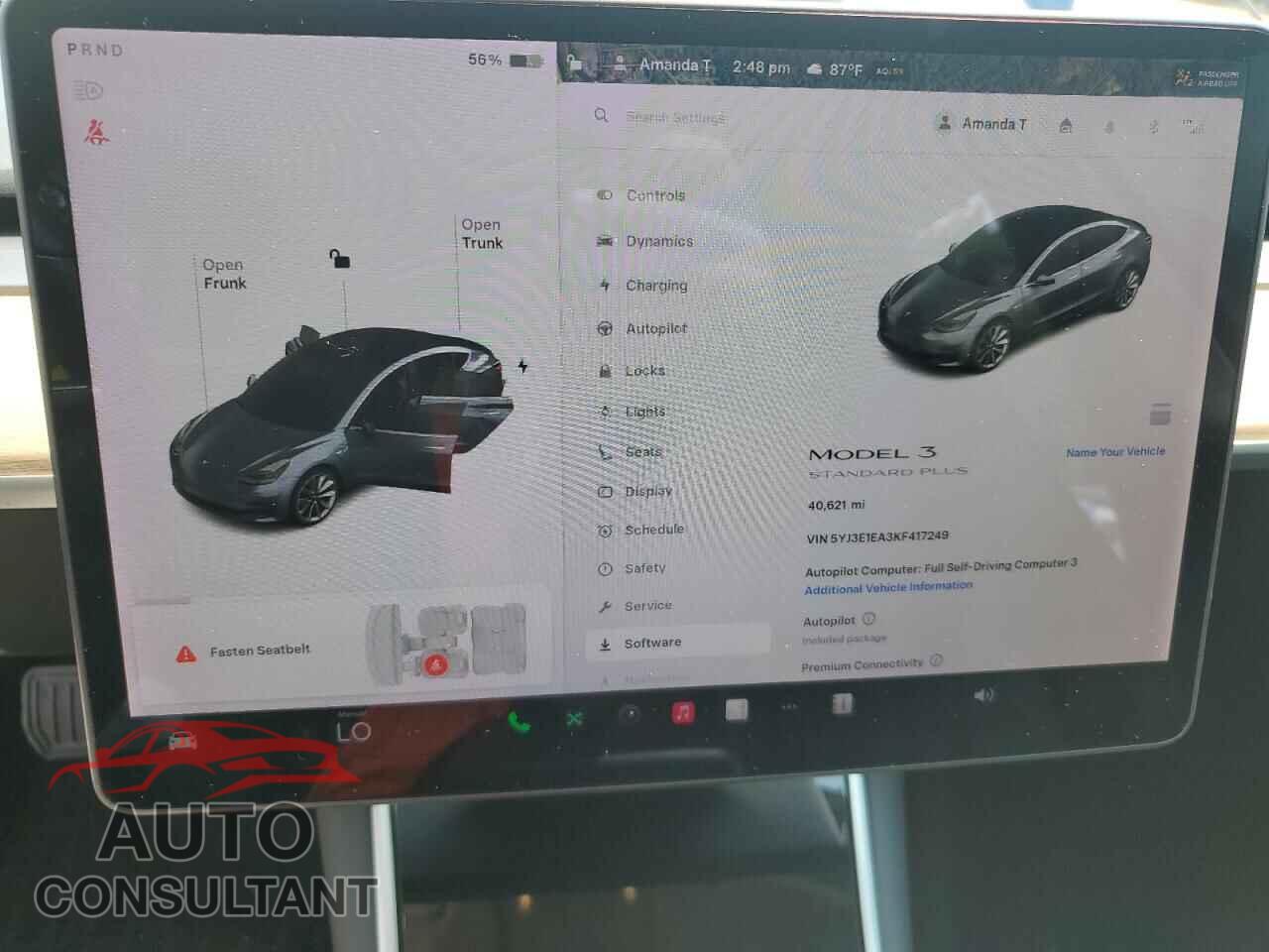 TESLA MODEL 3 2019 - 5YJ3E1EA3KF417249