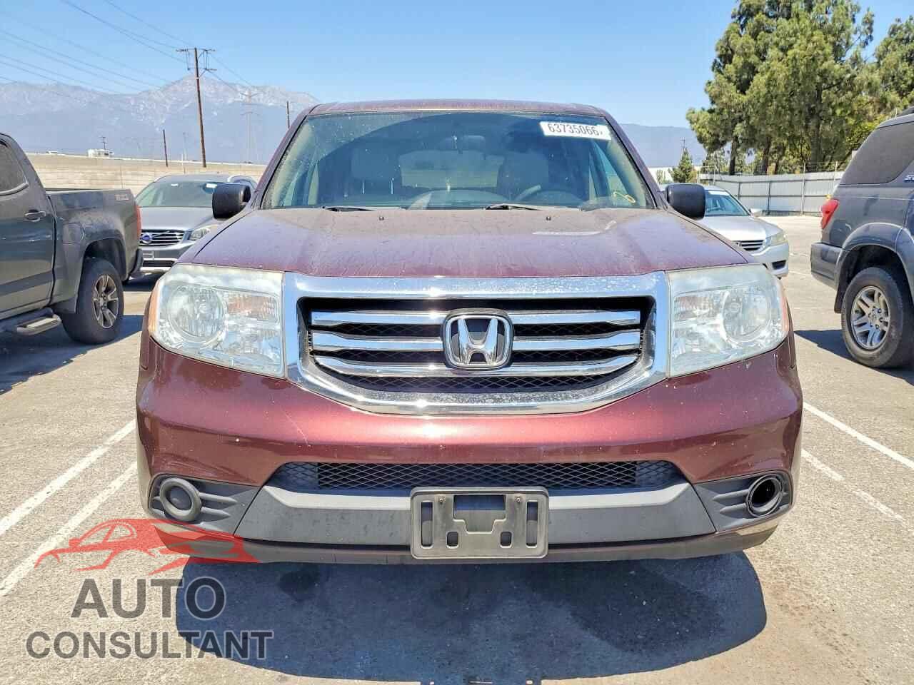 HONDA PILOT 2013 - 5FNYF3H27DB022013