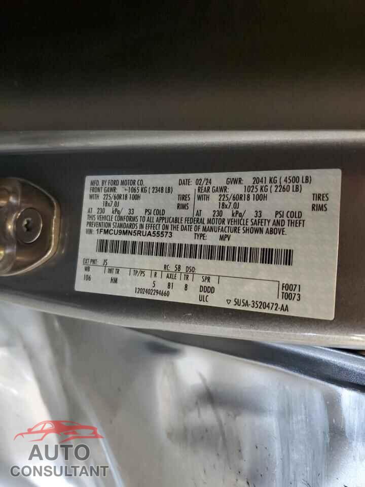 FORD ESCAPE ST 2024 - 1FMCU9MN5RUA55573