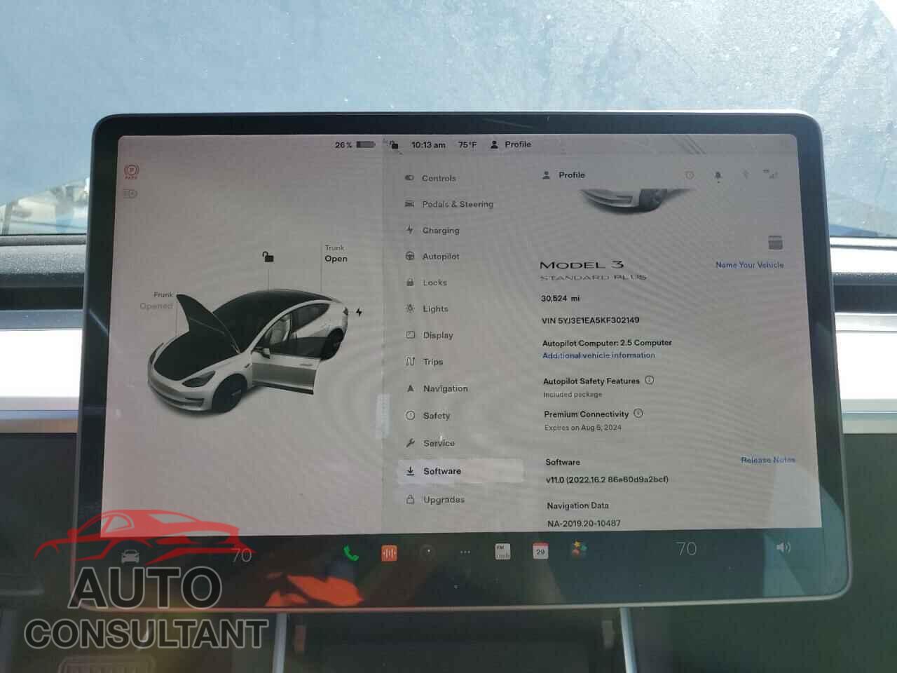 TESLA MODEL 3 2019 - 5YJ3E1EA5KF302149